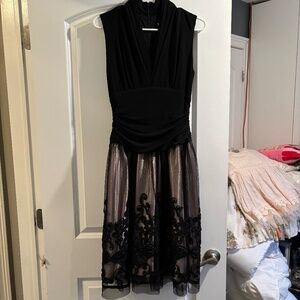 SLNY black and pink formal dress